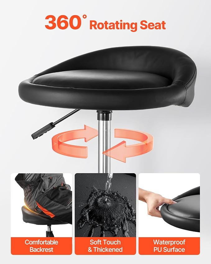 VEVOR Industrial Black Pneumatic Garage Seat/Work Stool