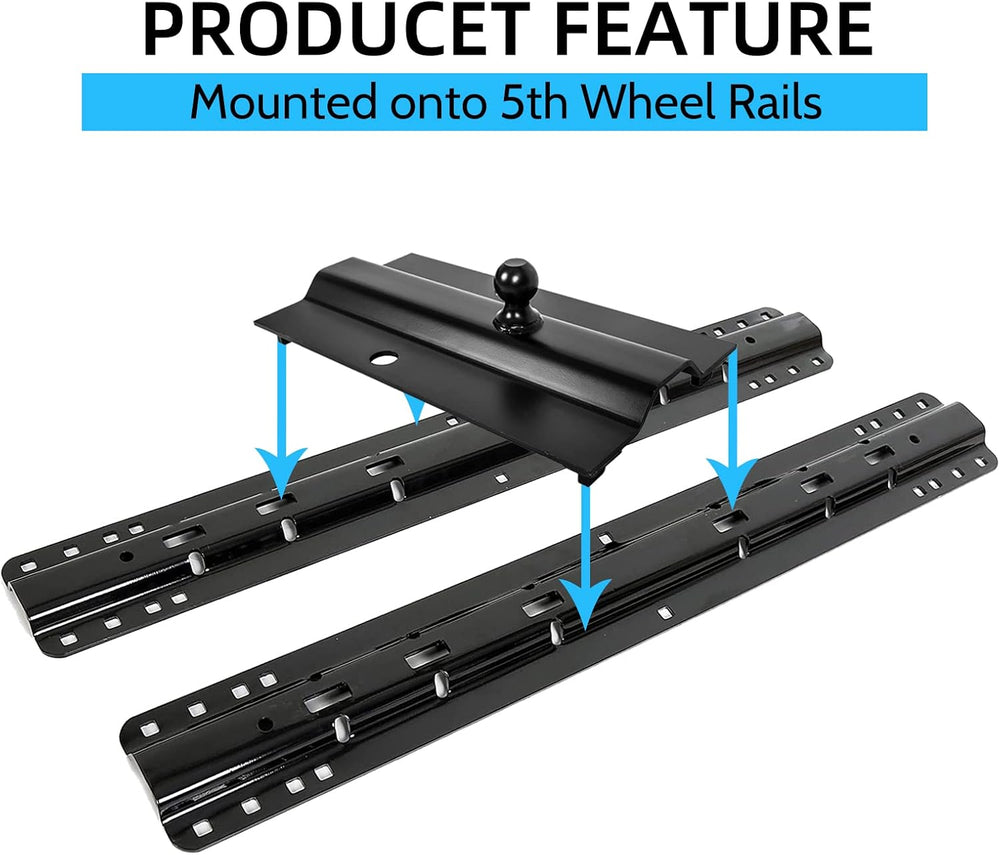 5th Wheel Gooseneck Hitch Trailer Towing Multi-Fit in-Bed Fixed Offset | 25,0...