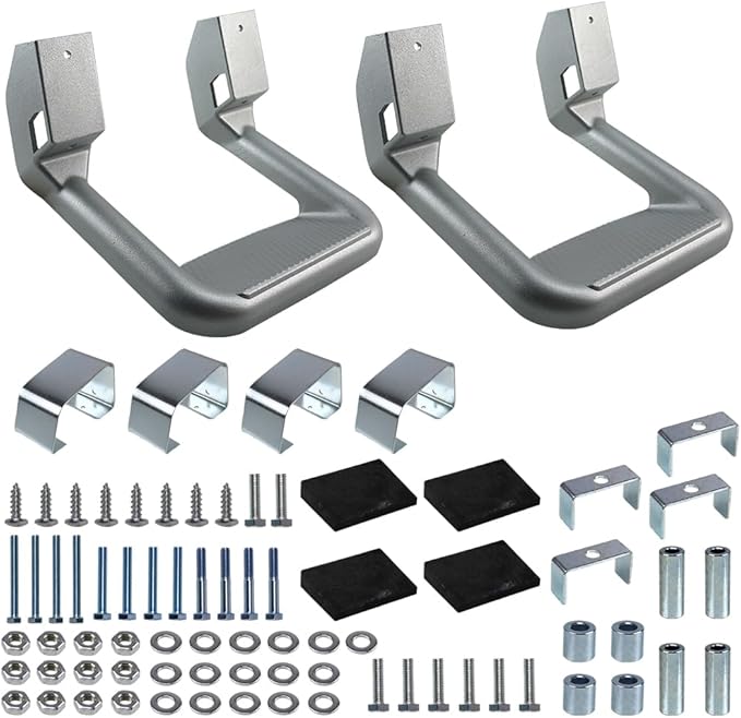 RULLINE Silver Powder Coated Truck Side Step Set