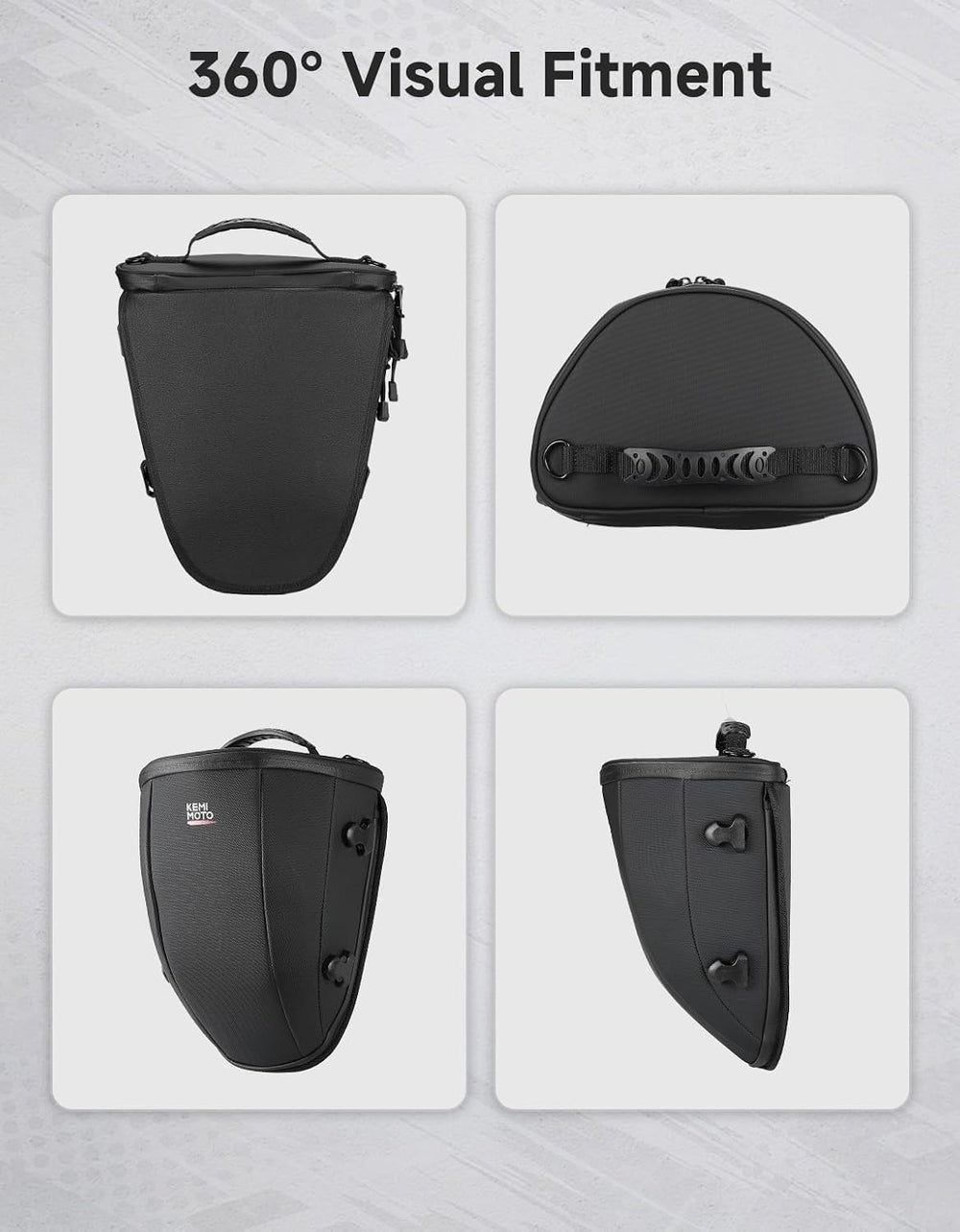 KEMIMOTO Motorcycle Tail Bag, Expandable 10.5L-12.5L Waterproof Motorcycle Re...
