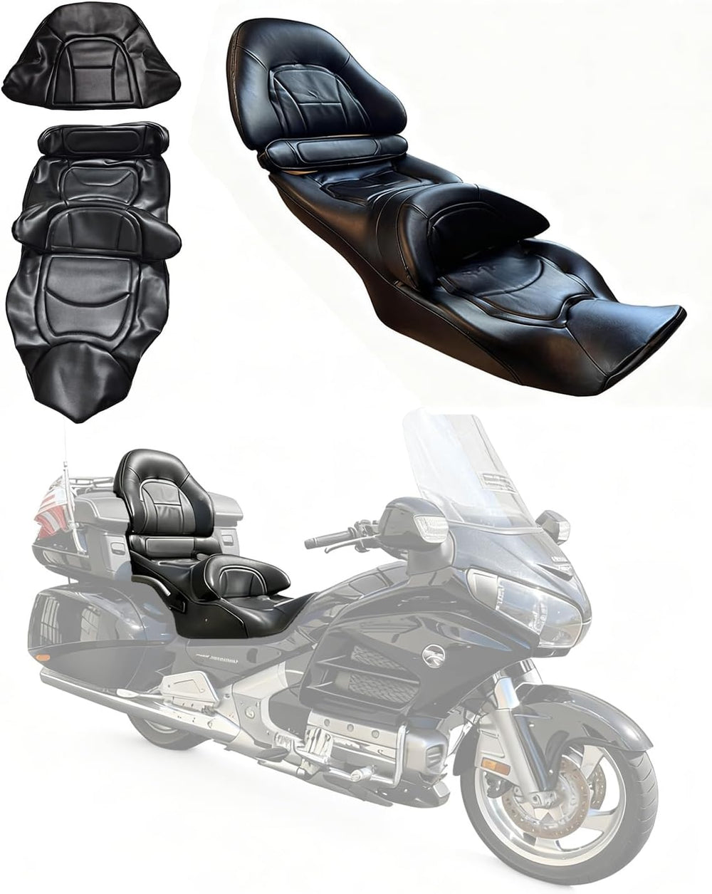 Full Wrap-Around Seat Cover for Honda GL 1800 GL1800 Gold Wing 2001-2017 /Pre...