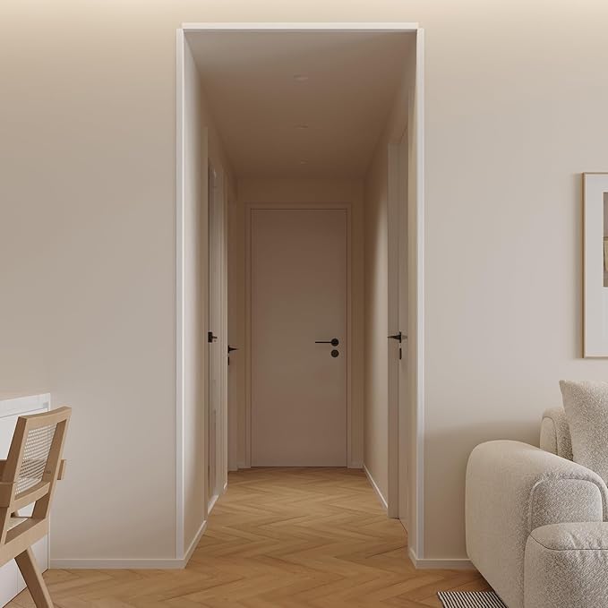 Wall Corner Protector 6PCS 45" Corner Molding Trim White Wood Grain Corn...