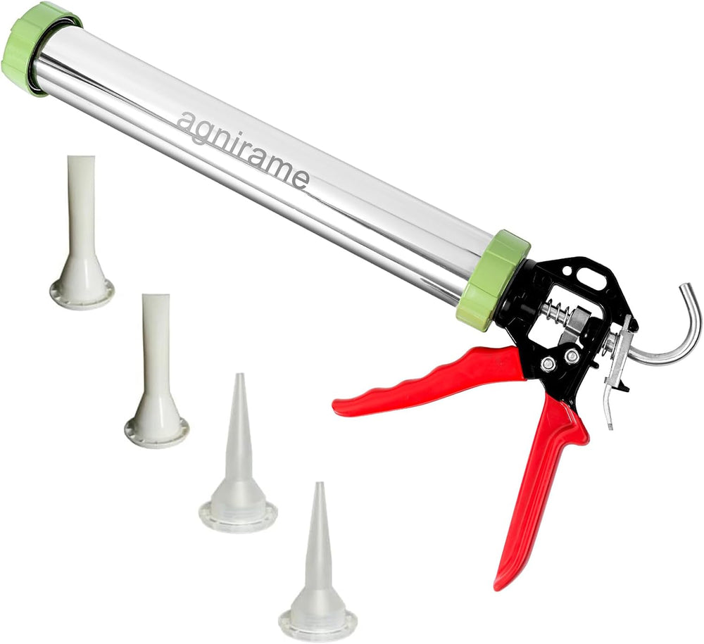 Sausage Caulking Gun, Manual Drive, High Thrust Caulk Gun for Processing Adhe...