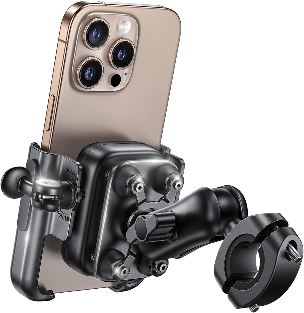 Lamicall Motorcycle Phone Mount Holder - [All Metal] [Anti Shake]