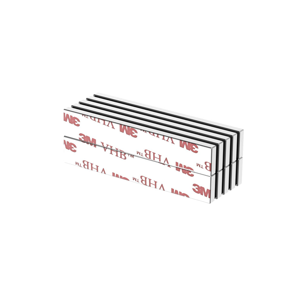 N52-60x10x3mm - 10 Pack, Powerful Rare Earth Rectangular Magnet with 3M 4920V...