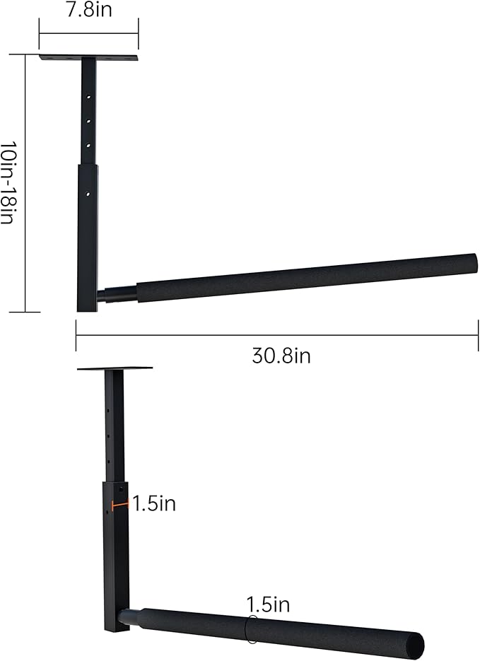 Adjustable Ladder Ceiling Rack, Kayak Overhead Garage Storage Rack, Garage