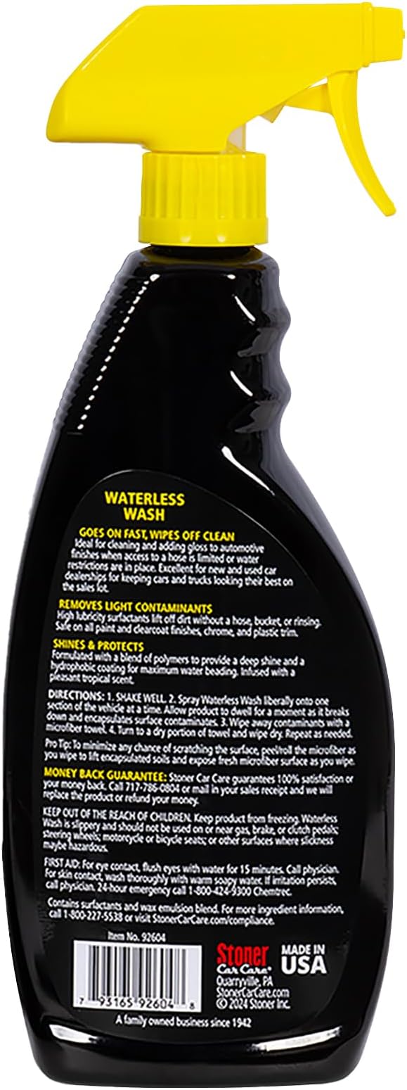 Stoner Car Care 92604-6PK Waterless Wash Car Detailing Spray – Safe,