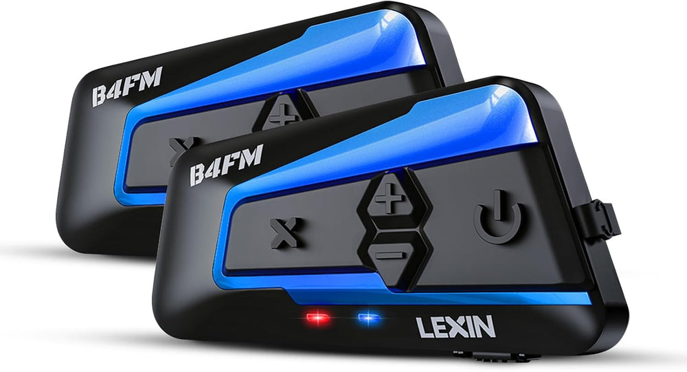 LEXIN B4FM Motorcycle Bluetooth Headset, 10 Riders Helmet Bluetooth Intercom ...