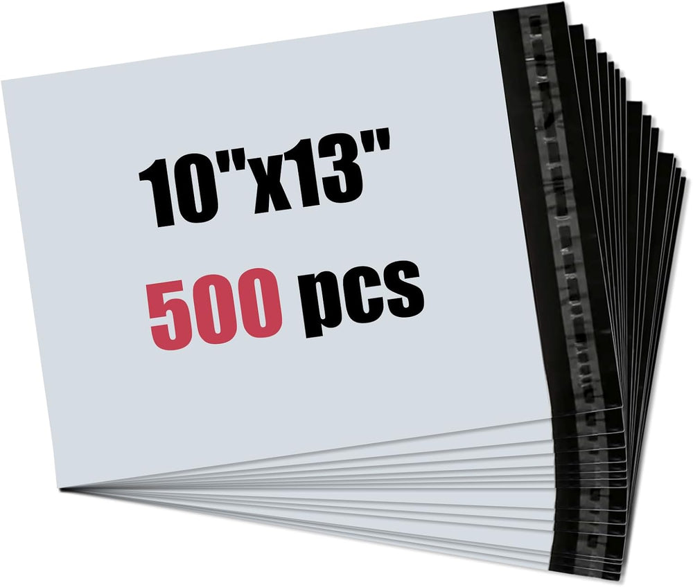 10"x13" Poly Mailers 500Pcs Shipping Bags for Clothes, Strong Adhes...