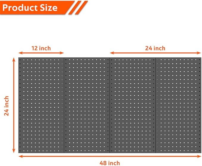 Ultrawall 4 Pcs Metal Pegboard Wall Panels, Peg Boards