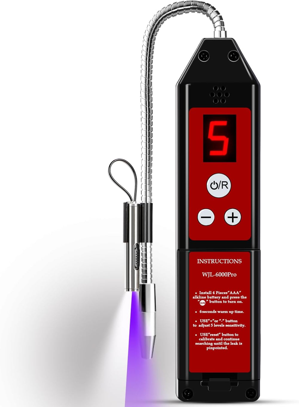 WJL-6000PRO Refrigerant Leak Detector with UV & LED Light for HVAC