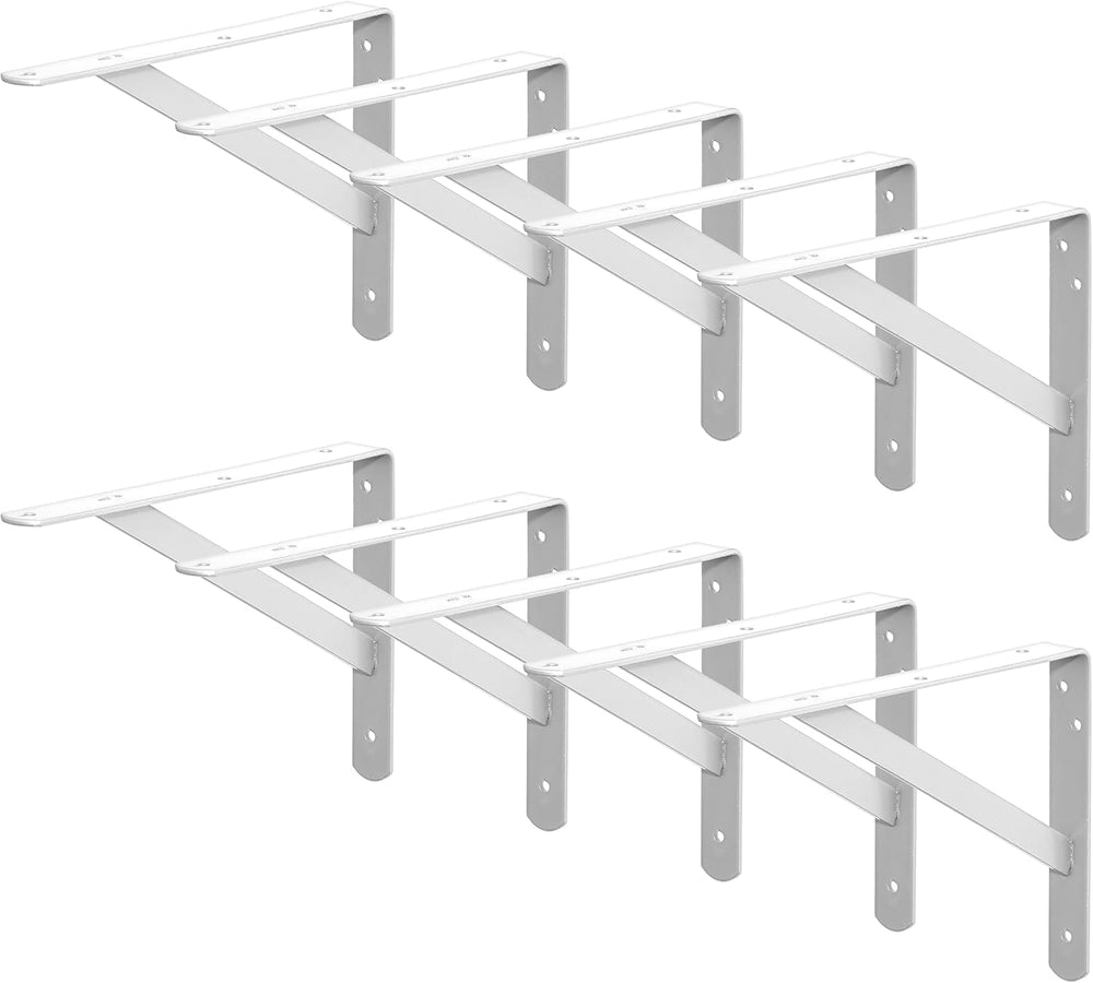 Decko Products 49143-10 Heavy-Duty Shelf Bracket, 10.5-Inch X 7.5-Inch, White...