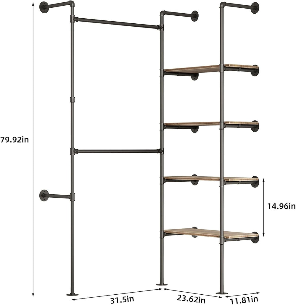 Industrial Pipe Clothing Rack