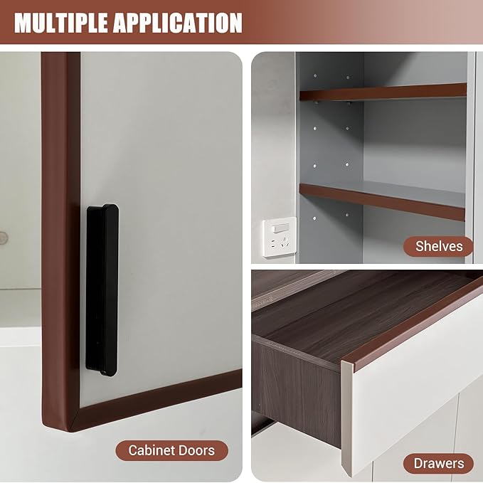 Rubber Edge Trim, Flexible Edge Banding, 3/4" U Channel Furniture Edge P...