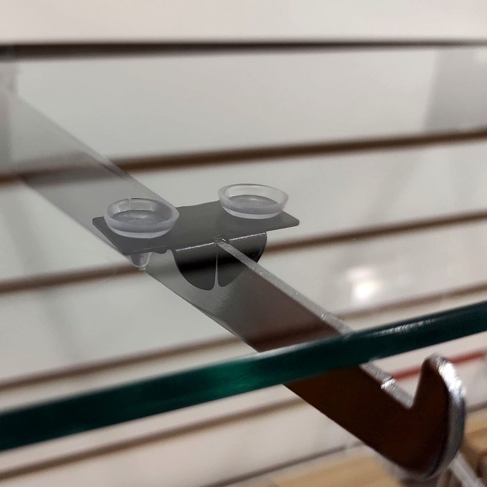 Black Center Shelf Rest Clip & Rubber Cushion for Brackets to Hang Glass,...