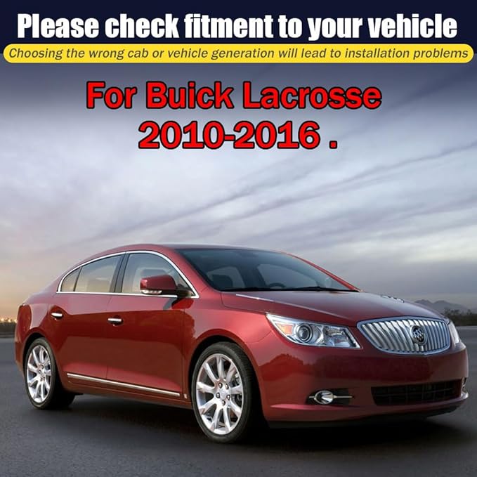 Rain Guards for Buick Lacrosse 2010-2016, Tape-on Side Window Deflectors for