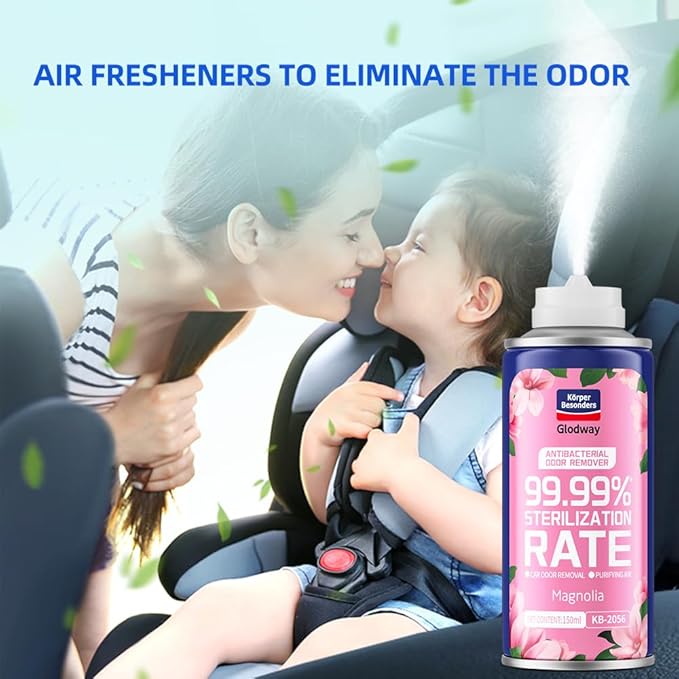 Glodway Whole Car Air Refresher, Odor Eliminator Remover Spray (Pack of 5)