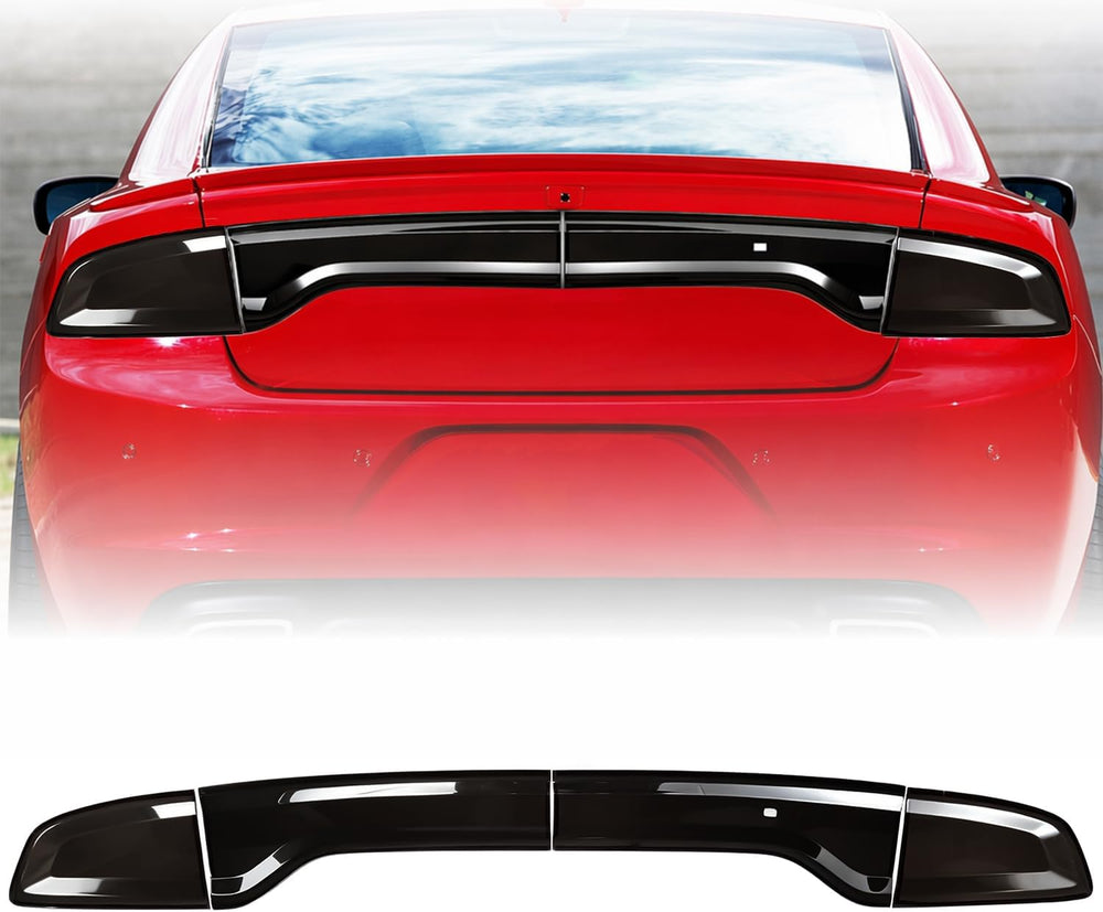 Taillight Protector Covers Compatible with Dodge Charger 2015-2024, ABS Smoke...