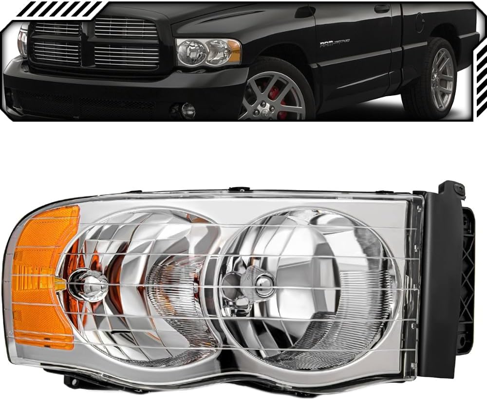 EPIC LIGHTING OE Spec Halogen Headlight Assembly Replacement for DGE 02-05 RA...