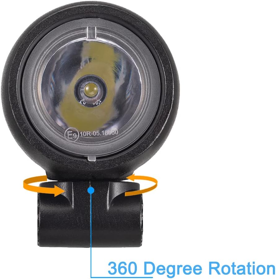 Raycharm Offroad 2" Round LED Fog Light Pods for Motorcycle, 6000K Cool-...