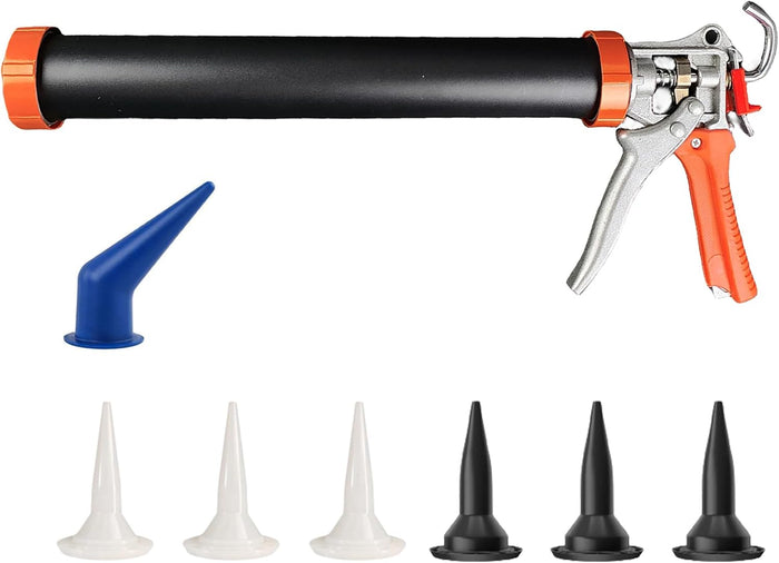 Sausage Tube Caulk Gun,20 oz Sausage Pack/10 oz Cartridge Adhesive (Black)