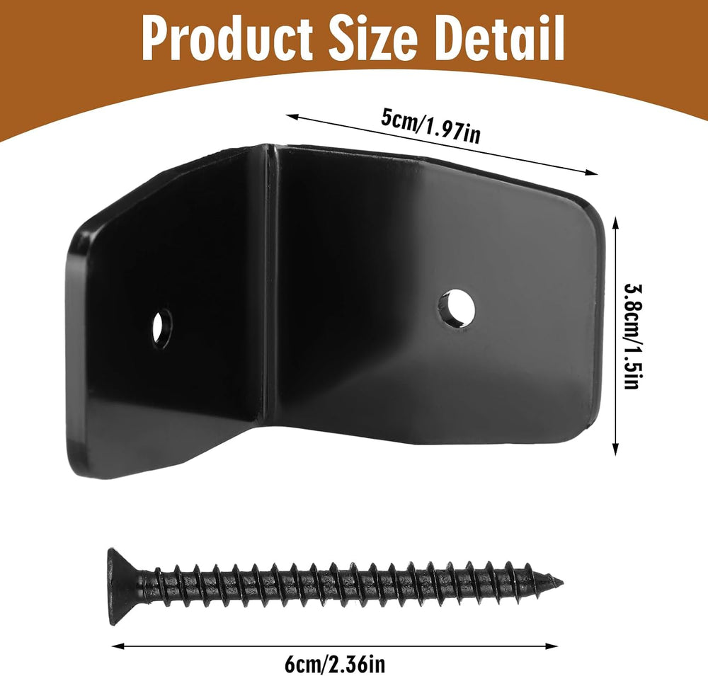 MorningRo 24 Pcs Black Pergola Hardware Rafter Clips Galvanized Steel Rafter ...