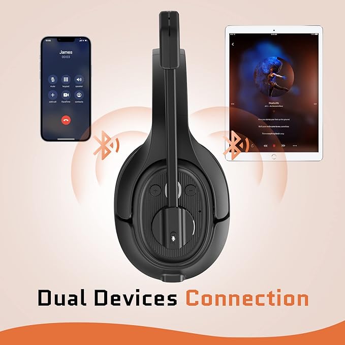 EKSA Noise Cancelling Trucker Bluetooth Headset