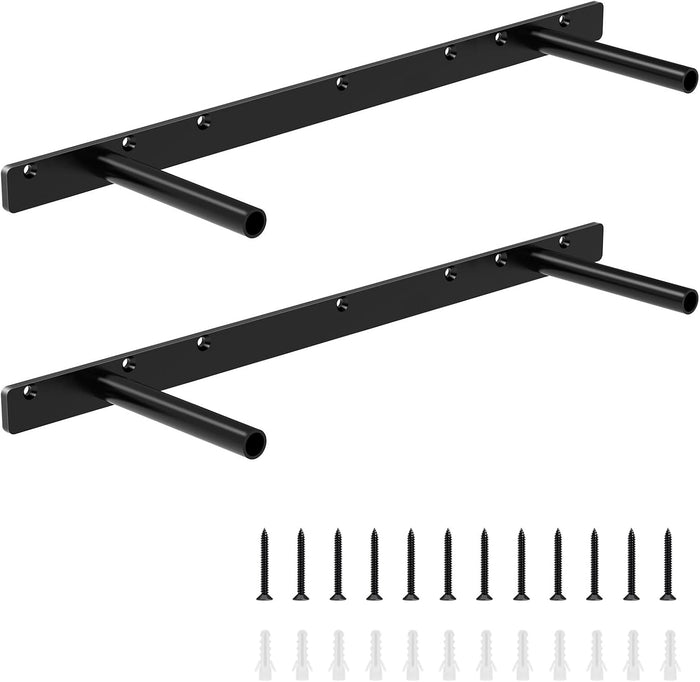 2pcs Floating Shelf Bracket, 22" Heavy Duty Hidden Shelf Brackets Hardware, Solid Steel Support Rods, Wall Mounting Invisible Floating Shelves Bracket for Kitchen, Living Room