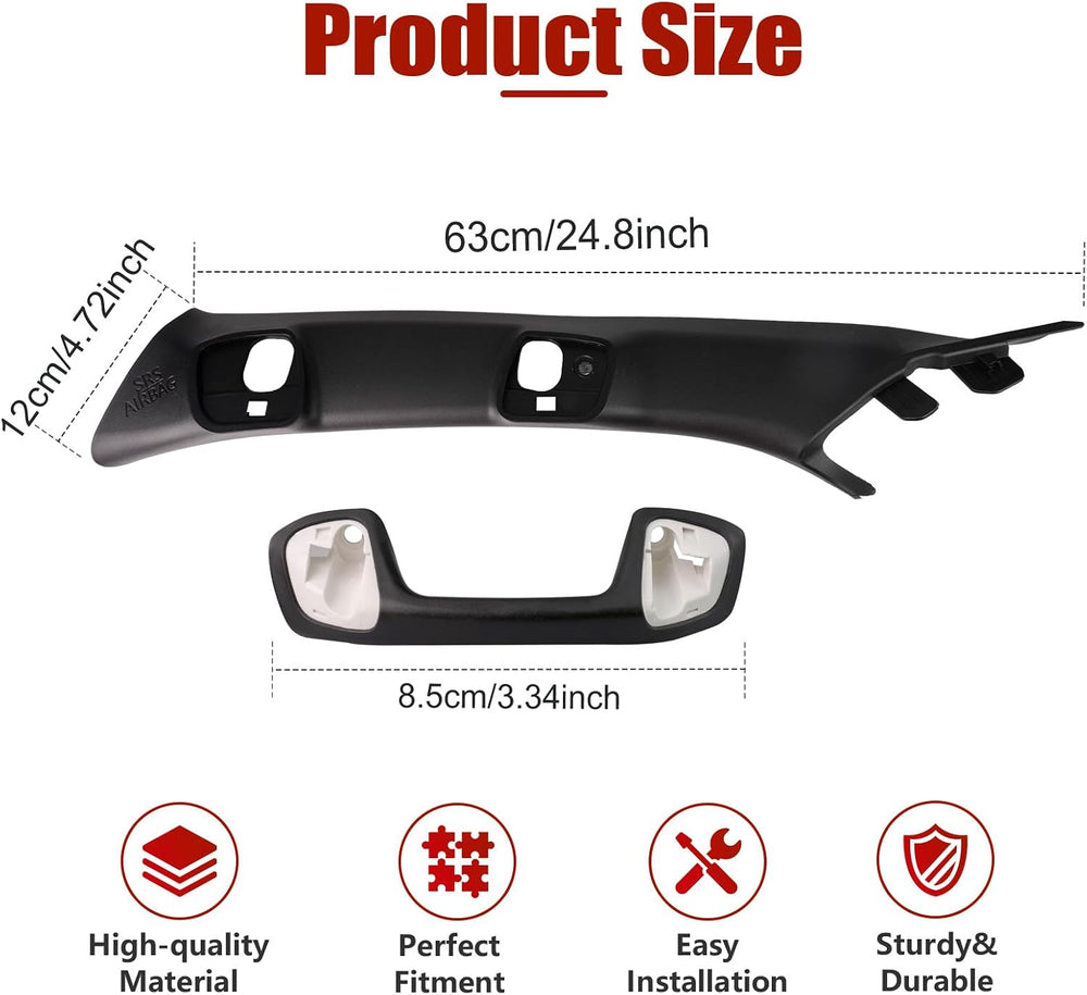 A-Pillar Grab Handle for Toyota Tacoma 3rd Gen 2016-2023 Black | Driver side ...