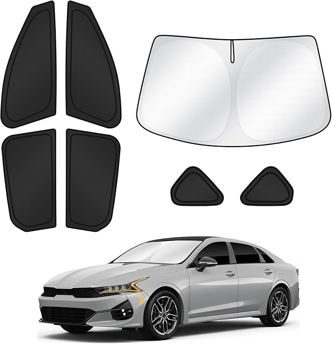 Sunshades for 2025 2026 Kia K4 Accessories Windshield Sun Shade Side Rear (7PCS)