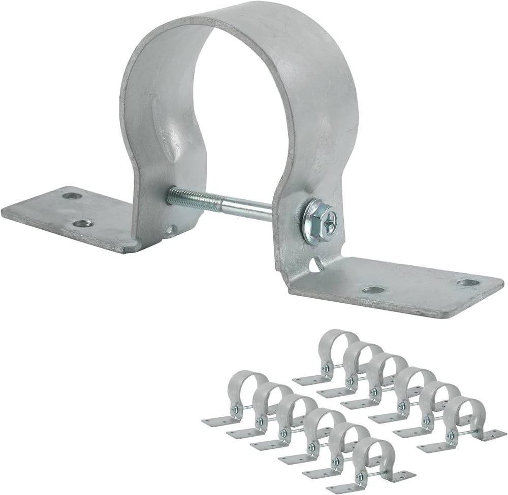 12 PCS Fence Post Brackets, 2-3/8“ Steel to Wood Fence Bracket,