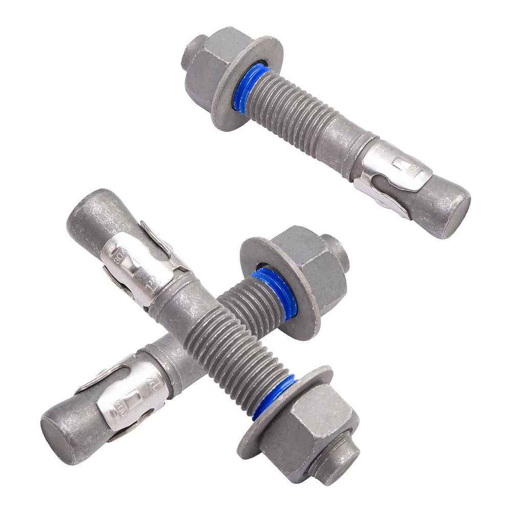 1" x 6" Concrete Anchors (5 Pack) 1 inch Wedge Anchors Bolts Hot Di...