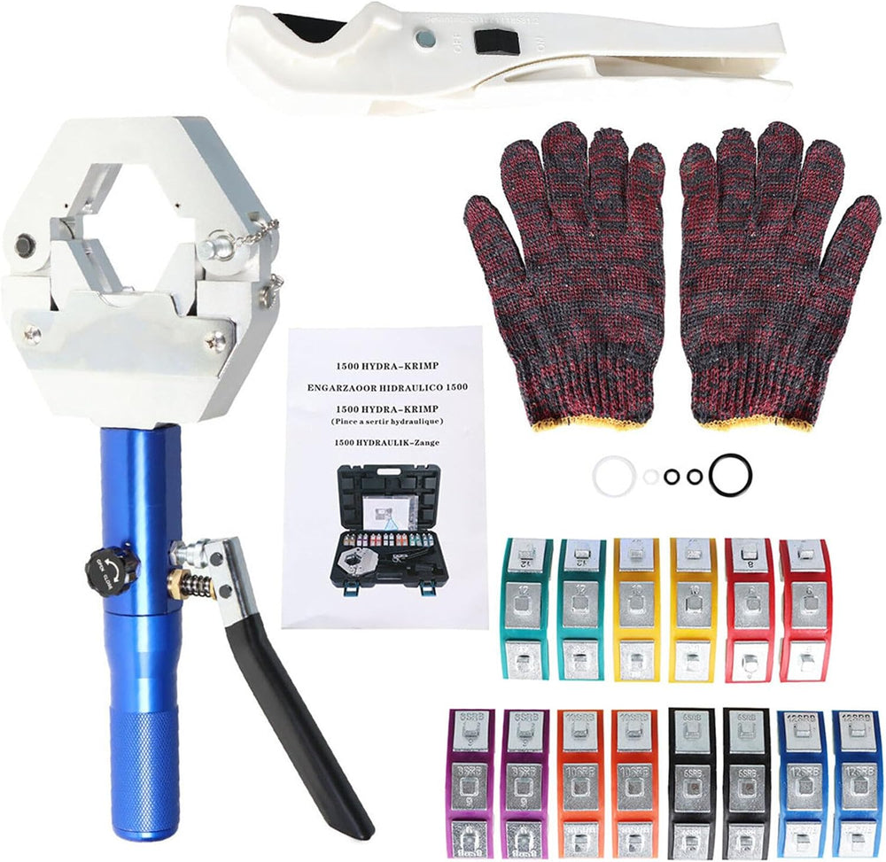 Hydra-crimp 71500 Hydraulic A/C Hose Crimper Kit with 7 Dies