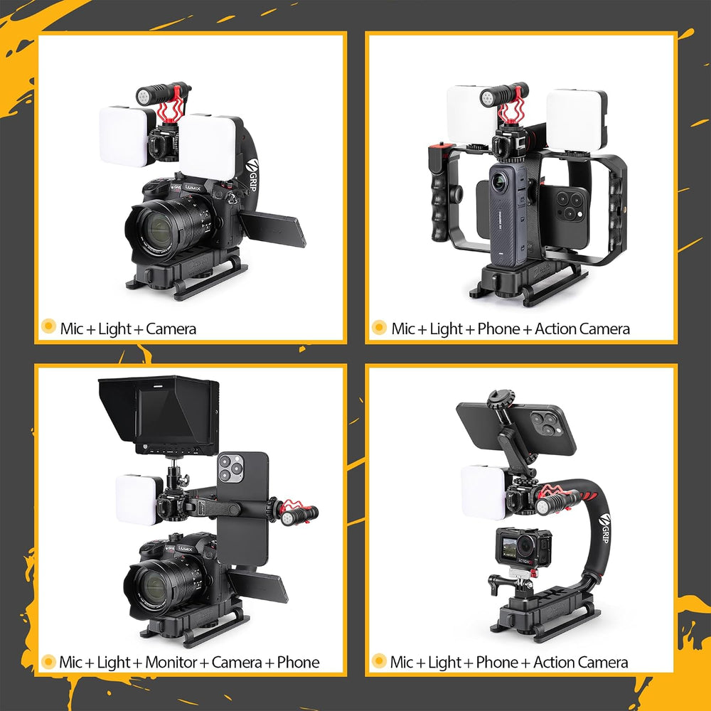 Zeadio Smartphone Camera Stabilizer, All-in-One Video Rig Kit with Phone Cage...