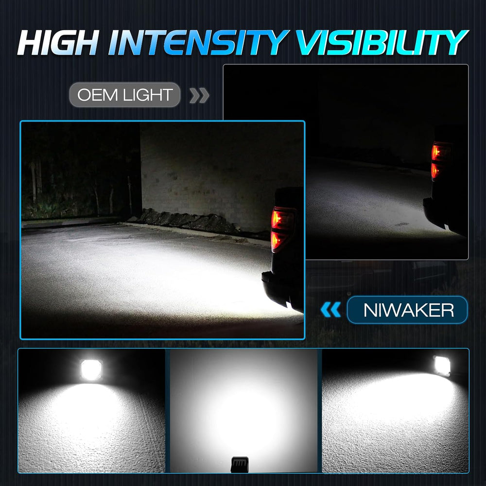 Flood Hitch Lights Kits, Niwaker LED Reverse Light for 2x2 Inch Trailer Hitch...