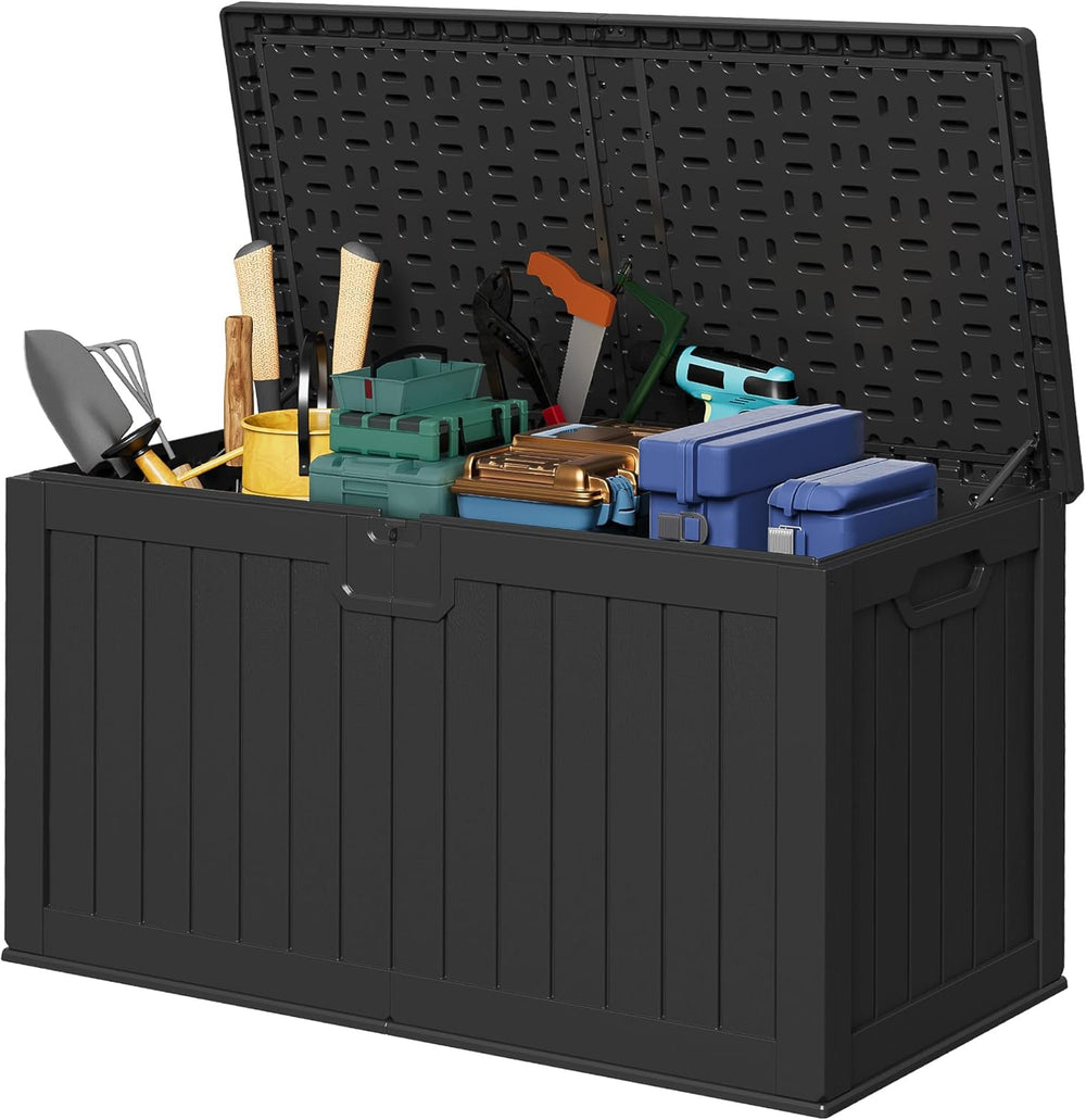 Devoko HDPE 240 Gallon Deck Box Double-Wall with Divider