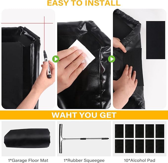 Garage Floor Mat 7'9" x 18' Upgraded Satin Finish Texture Non-Sl...