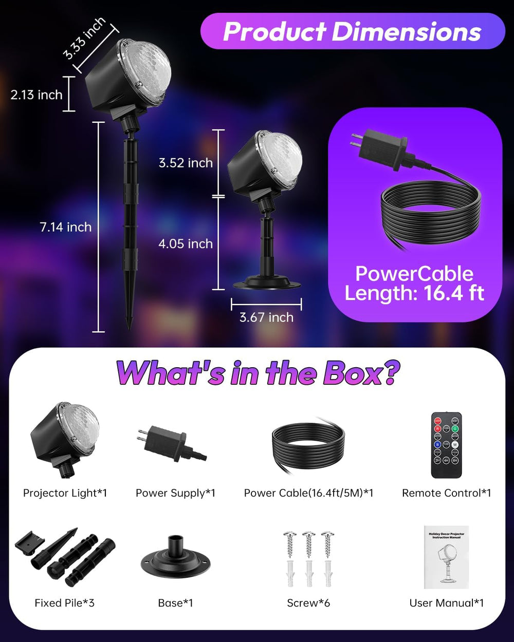 Halloween Projector Lights Outdoor, Ultra Bright Dynamic RGBW Water Ripple Pr...