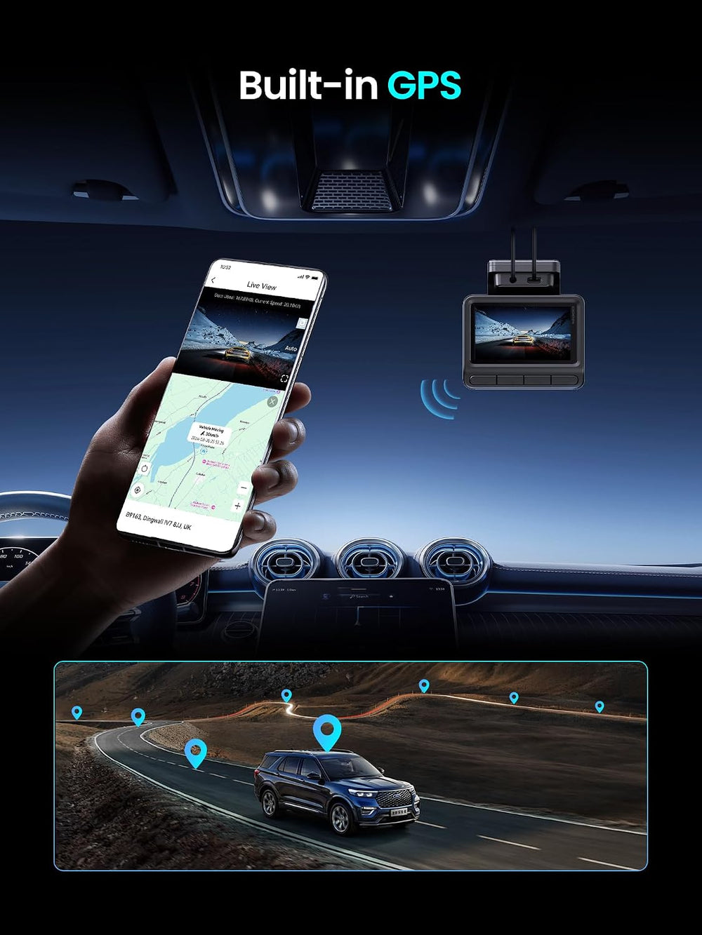 DDPAI Z50 Pro 4K+1080P Dual Dash Cam with 64GB Card, WiFi 6