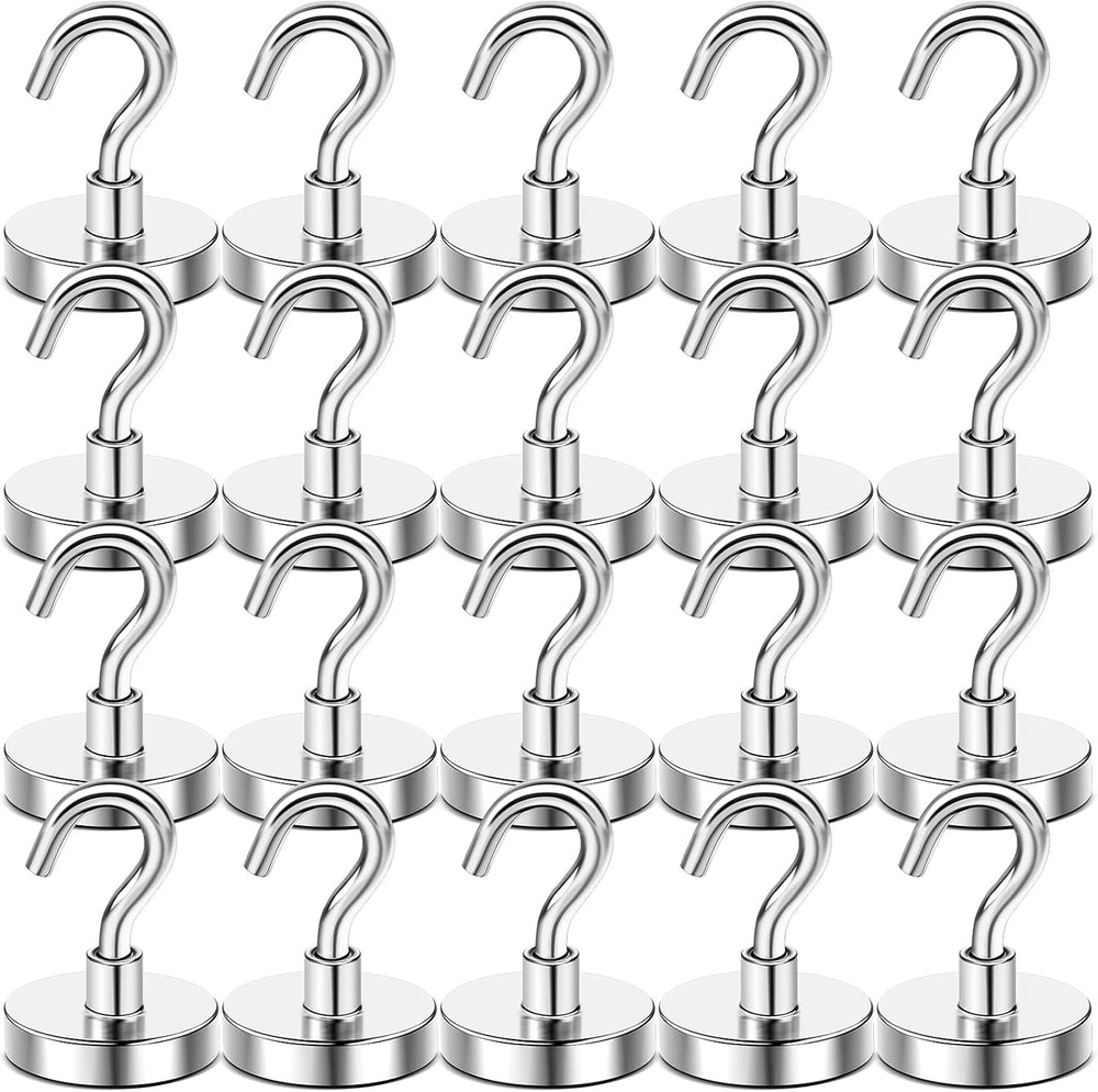 DIYMAG Magnetic Hooks, 118 LB Heavy Duty Strong Magnet (20pcs)