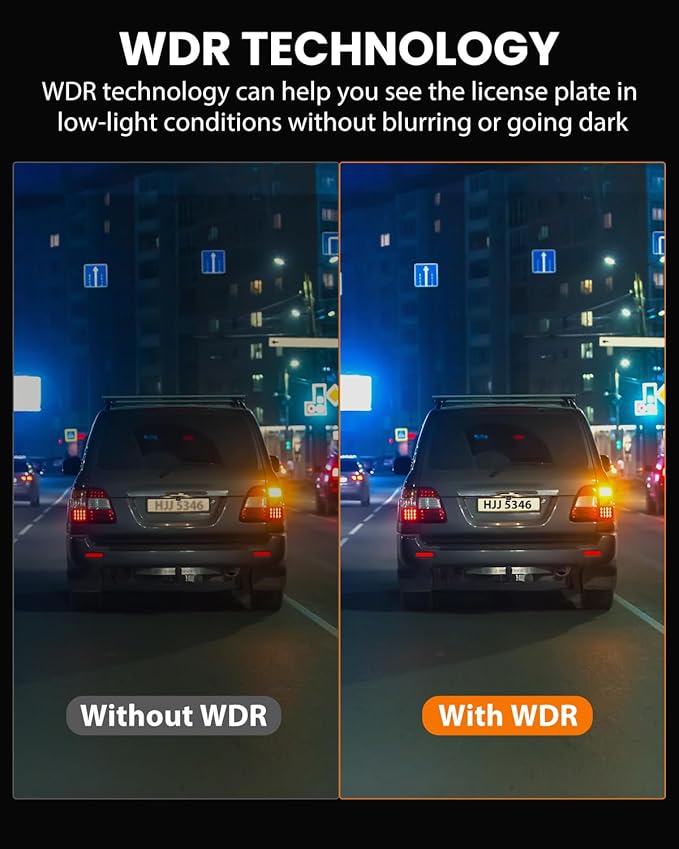 Dash Cam Front and Rear 4K/1080P, Dash Camera