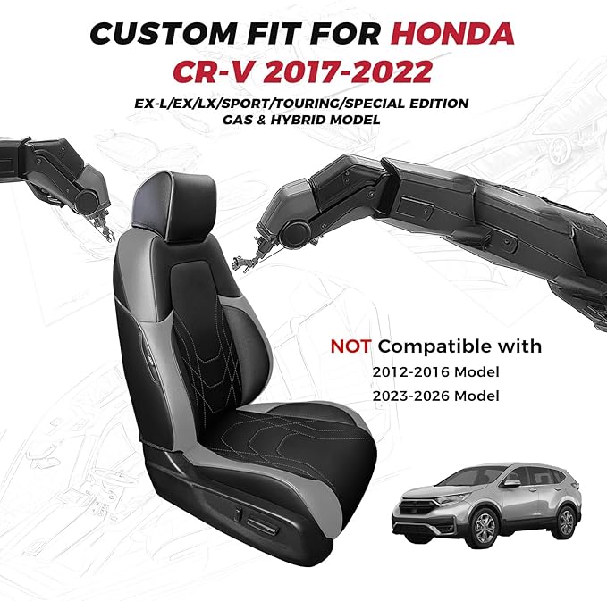 FREESOO CRV Seat Covers Full Set,