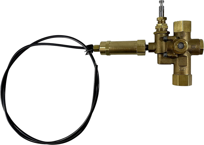 1/2" NPT Combination Pilot Valve, Unloader Valve, Check Valve plus Throttle Control Cable for 8HP - 13 HP Gas air Compressors and Below (140-175 PSI, 48" Throttle Control Cable & Unloader Valve)