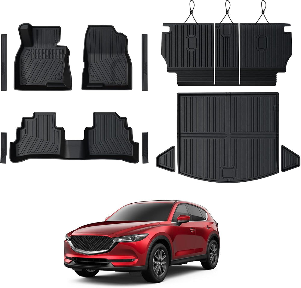 Floor Mats Set for Mazda CX-5 2017-2024 2025 Accessories, Full Coverage All