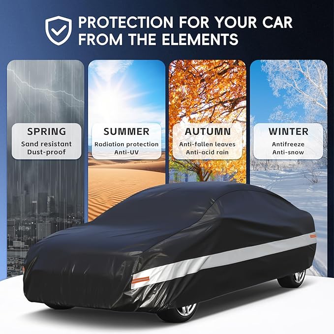 10 Layers Car Cover Custom Fit for Subaru BRZ/Toyota 86, Waterproof All Weather