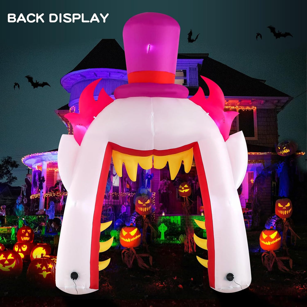 13ft Clown Arch Halloween Inflatable Outdoor Decoration, Courtyard Decoration...
