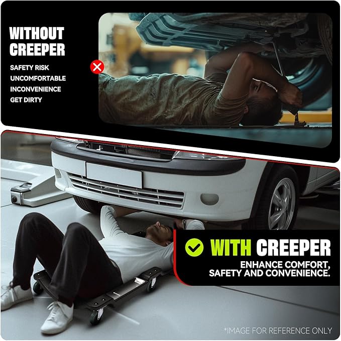 Auto Dynasty 40 Inches Mechanic Creeper, Automotive Garage Repair Low Profile