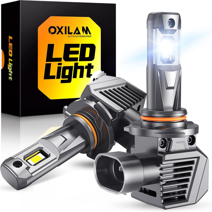OXILAM 9006 HB4 Fog Light Bulbs, 30000LM 800% Brightness, 6500K Cool White (Pack of 2)