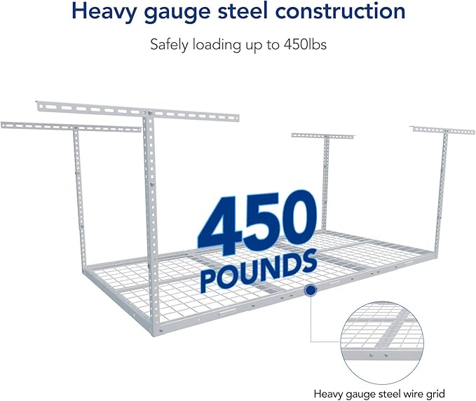 FLEXIMOUNTS 2 Pack 3x6 Overhead Garage Storage Adjustable Ceiling Rack 72"
