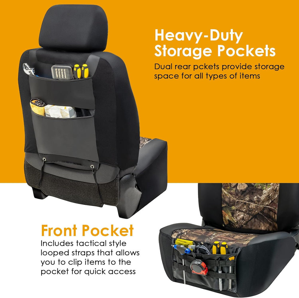 LPI Truck Mossy Oak Camo Heavy Duty Front Seat Covers 2PCS, for Pickup/SUV